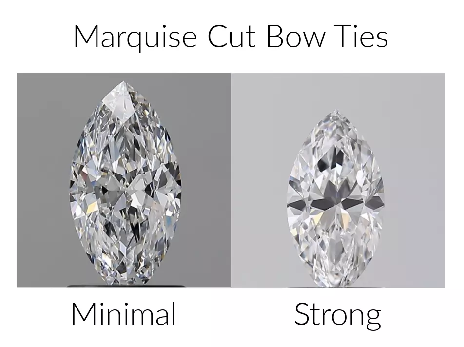 marquise cut bow tie