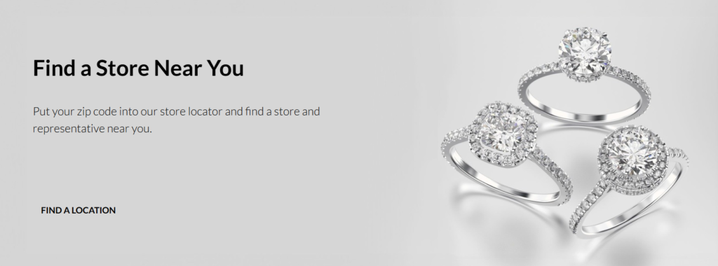 Ritani in-store diamond preview allowing customers to view a loose diamond before purchase